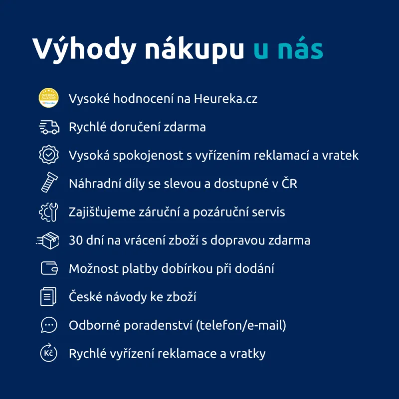 Výhody nákupu u nás 